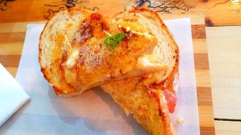Also at Bean Authentic - this delicious bacon, jalapeno, bscon, feta, cheddar and spicy mayo toastie.