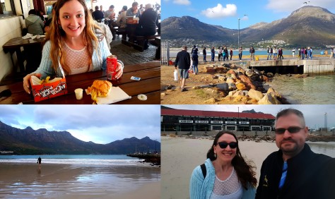 Next stop, Hout Bay! The weather was a tad chilly but just right for a road trip. I thoroughly enjoyed my slap chips with tartare sauce from Mariner's Wharf and we walked around looking at the seals and gulls.