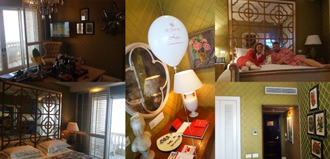 Thank you, Oyster Box! We stayed in the King Willow Suite and walked in to find a special anniversary balloon and plate of sweet treats to celebrate.